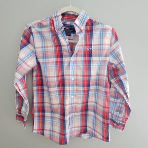 Vineyard Vines Red and Blue Plaid Boys Shirt